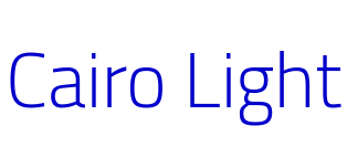Cairo Light लिपि